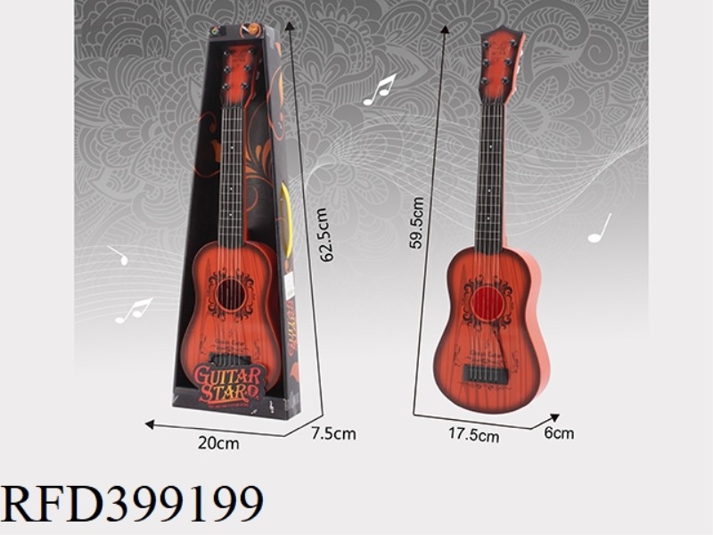 HEAT TRANSFER GUITAR TWO-COLOR MIX (DARK BROWN, WHITE)