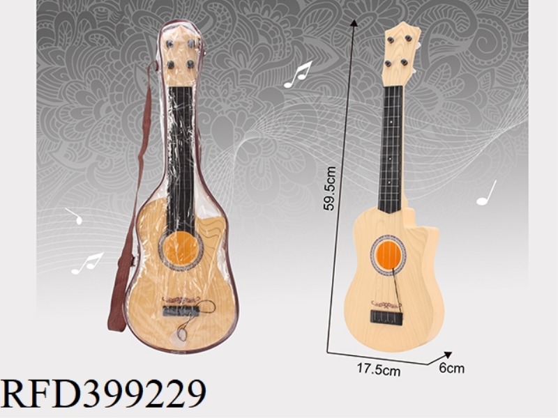 WHITE WOOD GRAIN GUITAR