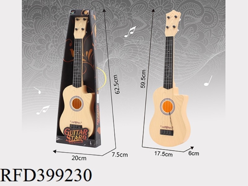 WHITE WOOD GRAIN GUITAR