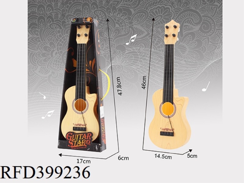 WHITE WOOD GRAIN GUITAR