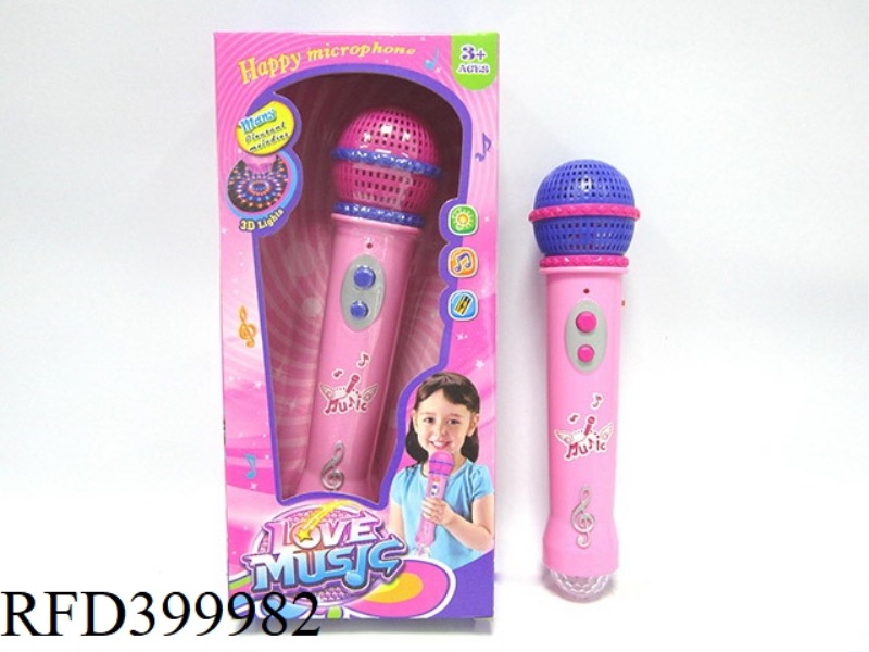 AMPLIFIED LIGHT MUSIC MICROPHONE (WITH AMPLIFIER, MELODY AND PROJECTION LAMP FUNCTIONS)