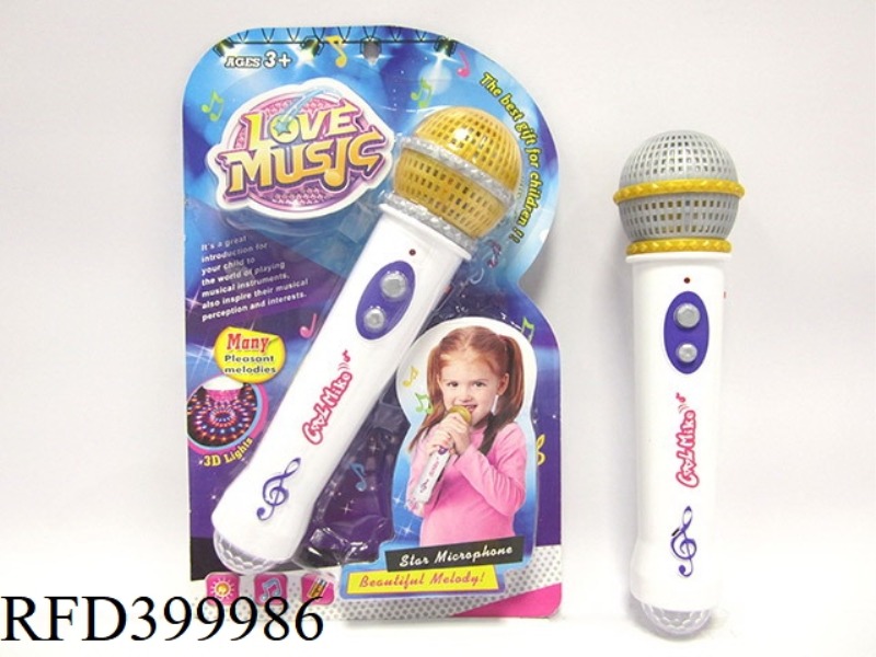 AMPLIFIED LIGHT AND MUSIC MICROPHONE (WITH AMPLIFIER, MELODY AND PROJECTION LAMP FUNCTIONS)