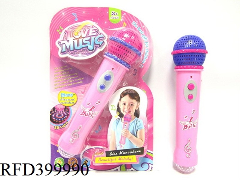 AMPLIFIED LIGHT MUSIC MICROPHONE (WITH AMPLIFIER, MELODY AND PROJECTION LAMP FUNCTIONS)