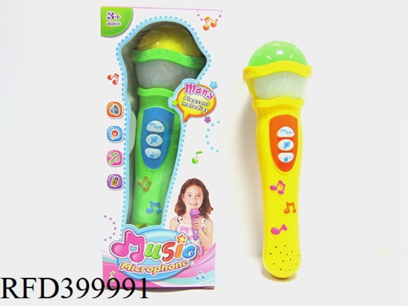 AMPLIFIED LIGHT MUSIC MICROPHONE (WITH AMPLIFIER, MELODY AND TONE FUNCTION)