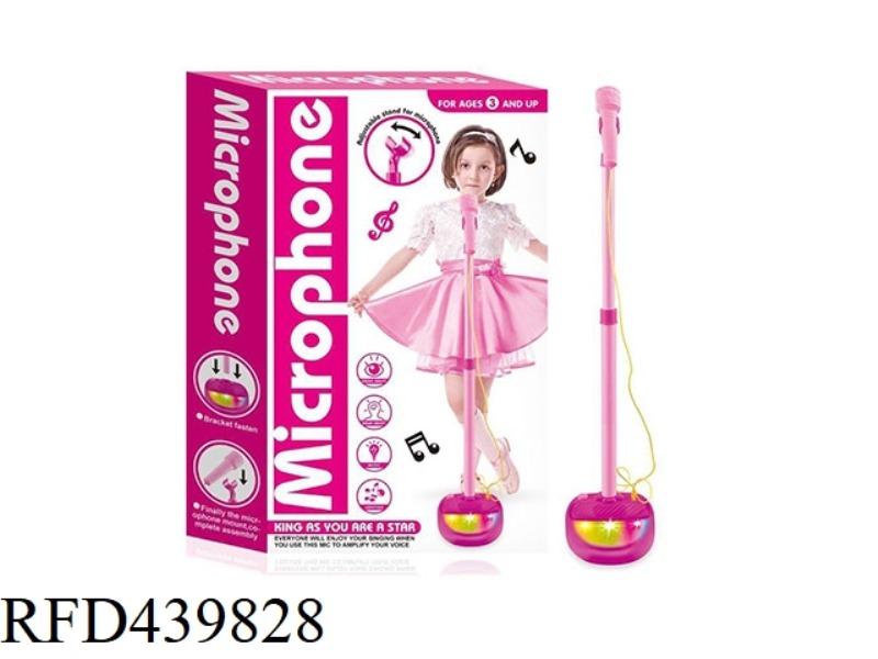 GIRL MICROPHONE WITH LIGHT MUSIC SINGLE MICROPHONE
