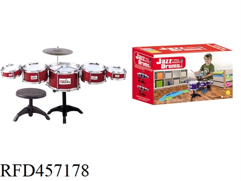 SIMULATED SMALL AND MEDIUM SET JAZZ DRUM