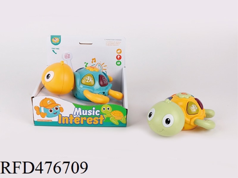 MUSIC LITTLE TURTLE (YELLOW/BLUE 2 COLORS MIXED)