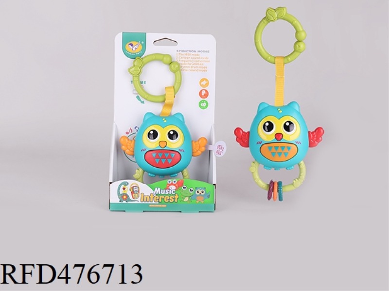 OWL RATTLE (RED/ORANGE 2 COLORS MIXED)