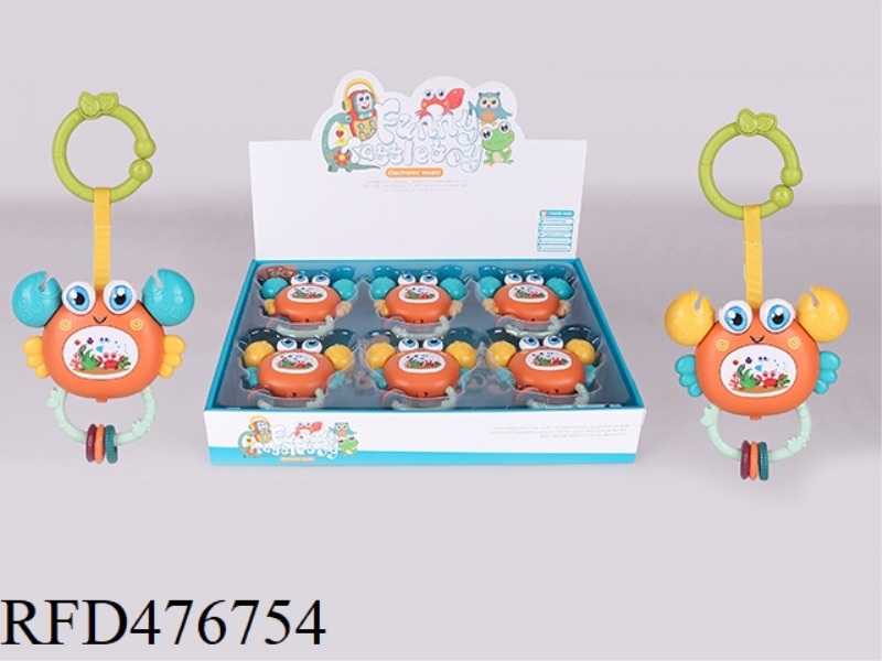 CRAB RATTLE (YELLOW/BLUE 2 COLORS MIXED) 6PCS/DISPLAY BOX