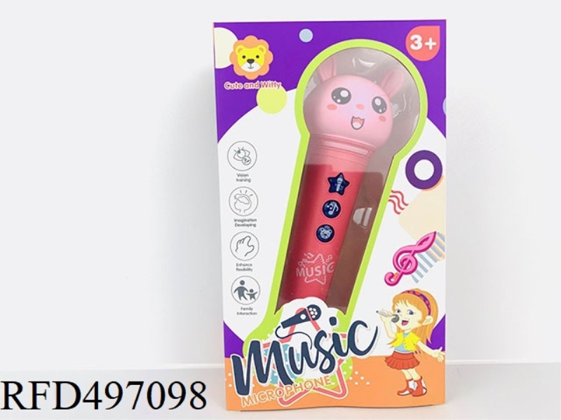RABBIT LIGHT MUSIC MICROPHONE ENGLISH SONG + ANIMAL SOUND