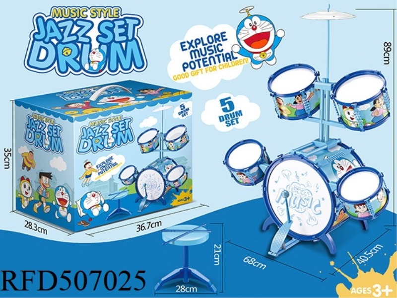 DORAEMON CARTOON DRUM SET (35CM5 DRUM SET)
