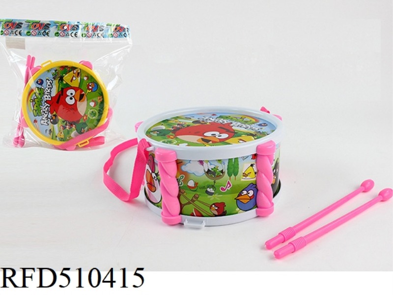 ANGRY BIRDS CARTOON DRUM (YELLOW AND WHITE MIX)