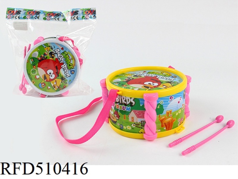 ANGRY BIRDS CARTOON DRUM (YELLOW AND WHITE MIX)