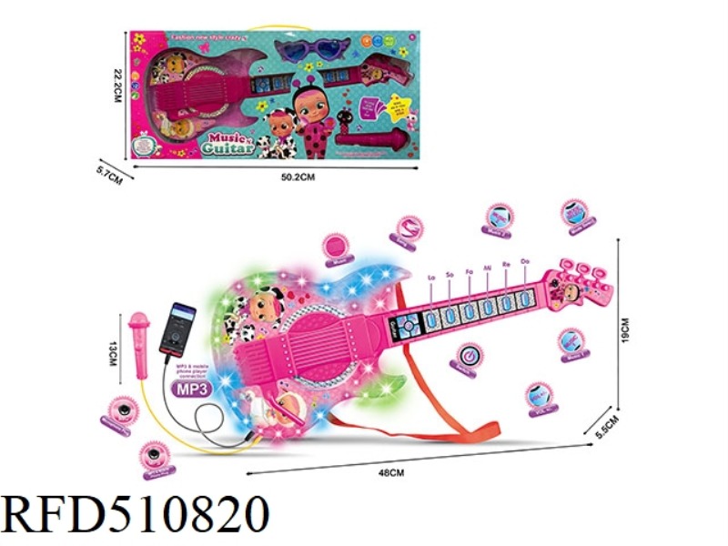 SUPER LIGHT GUITAR WITH MP3 AND CABLE