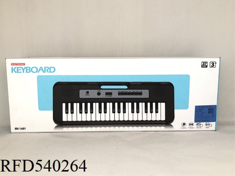 37-KEY BLACK KEYBOARD (BLACK) + MICROPHONE
