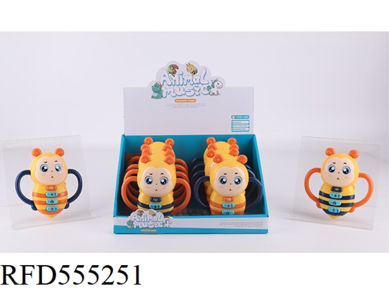 CARTOON BEE PIANO (ORANGE, NAVY BLUE MIXED) 8PCS