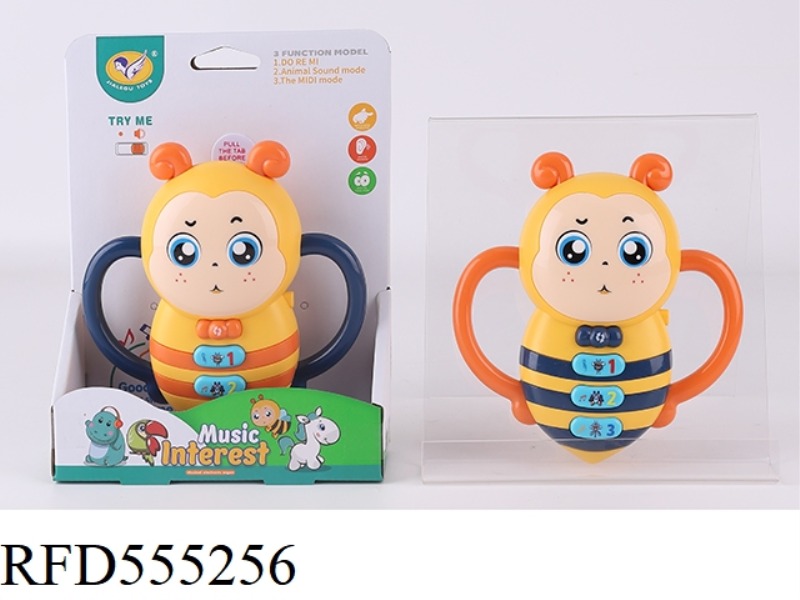 CARTOON BEE FIDDLE (ORANGE, NAVY BLUE MIXED)