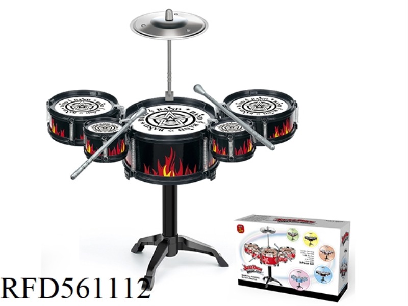 BLACK CIRCLE FIRE ADVANCED DRUM SET (5 DRUMS)