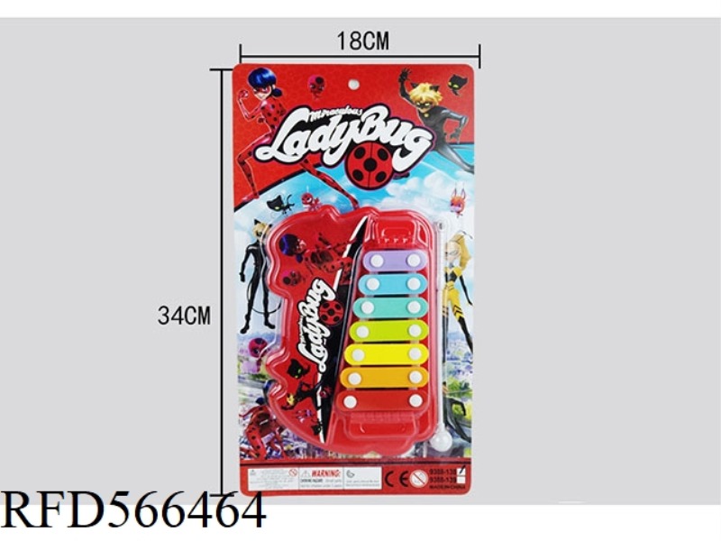 LADYBUG GIRL CARTOON 7 TONE PERCUSSION