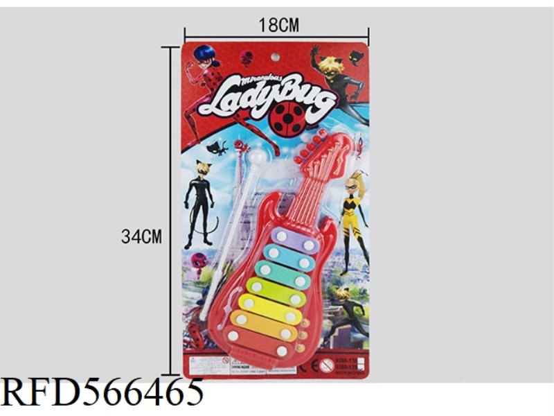 LADYBUG GIRL GUITAR 7 TONE PERCUSSION