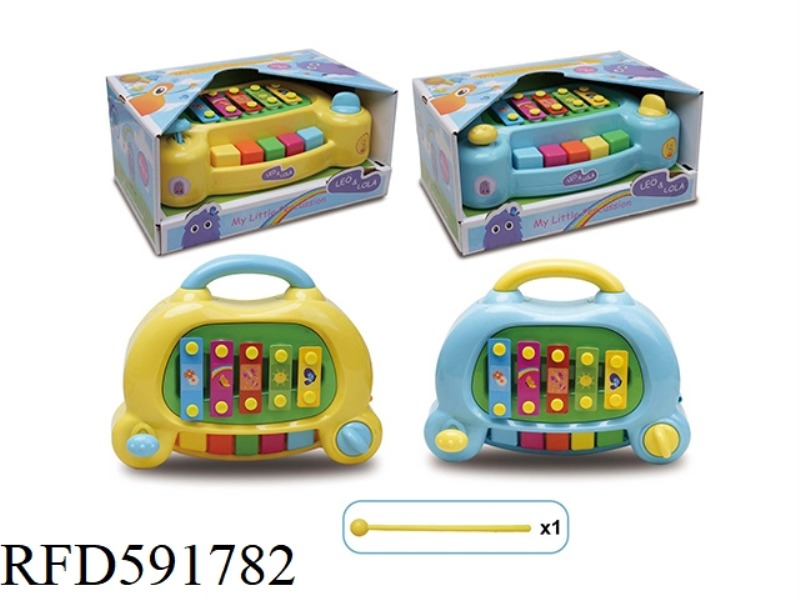PARENT-CHILD INTERACTION PORTABLE TOY HAND KNOCKS THE PIANO.