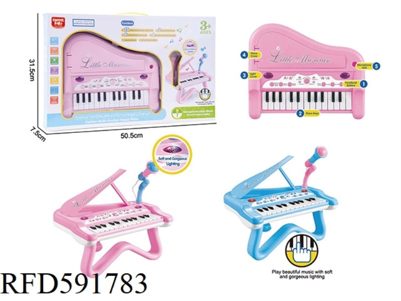 MULTIFUNCTIONAL 25-KEY TOY ELECTRONIC ORGAN WITH MICROPHONE