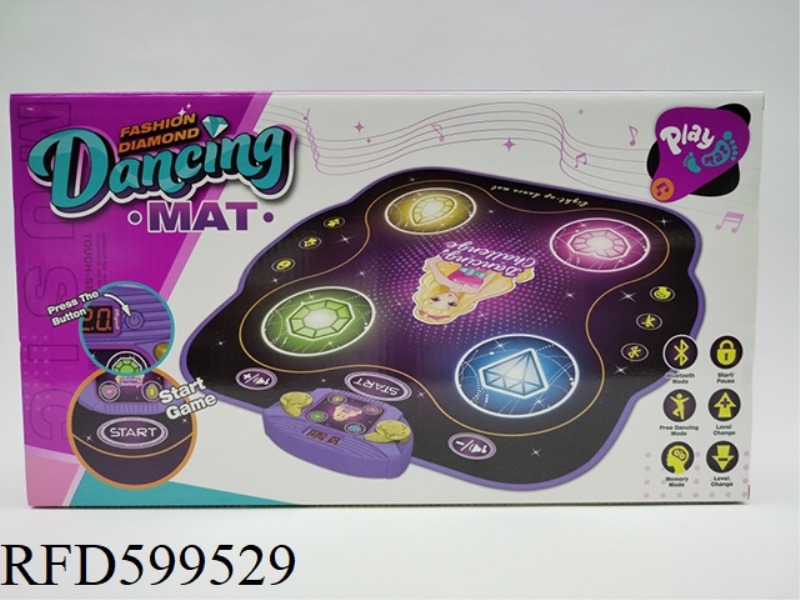 BLUETOOTH LIGHT-EMITTING ELECTRIC DANCE MAT PARENT-CHILD GAME INTERACTIVE MUSIC MAT PUZZLE ELECTRONI