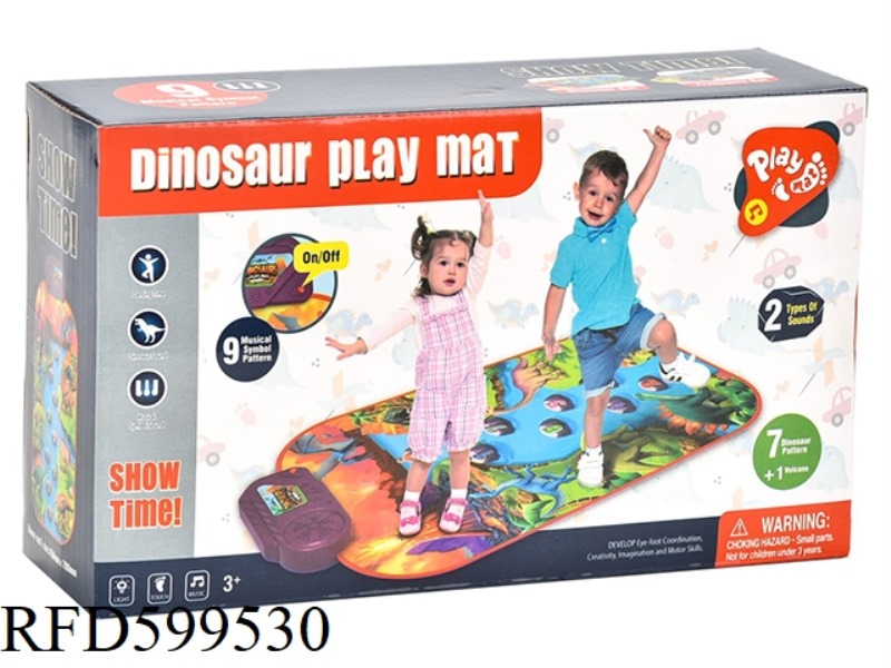 KIDS PEDAL PIANO DINOSAUR THEME DINOSAUR SOUND PLAY MAT