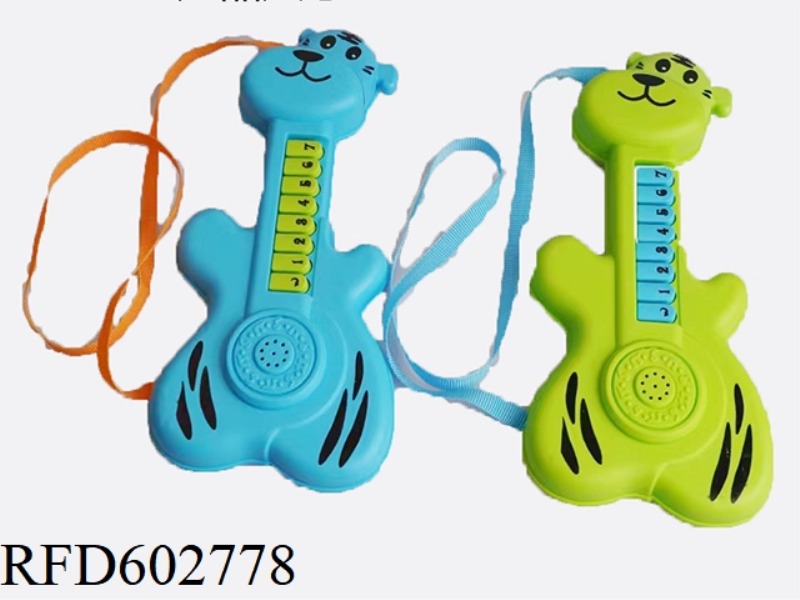 CARTOON ANIMAL GUITAR TIGER