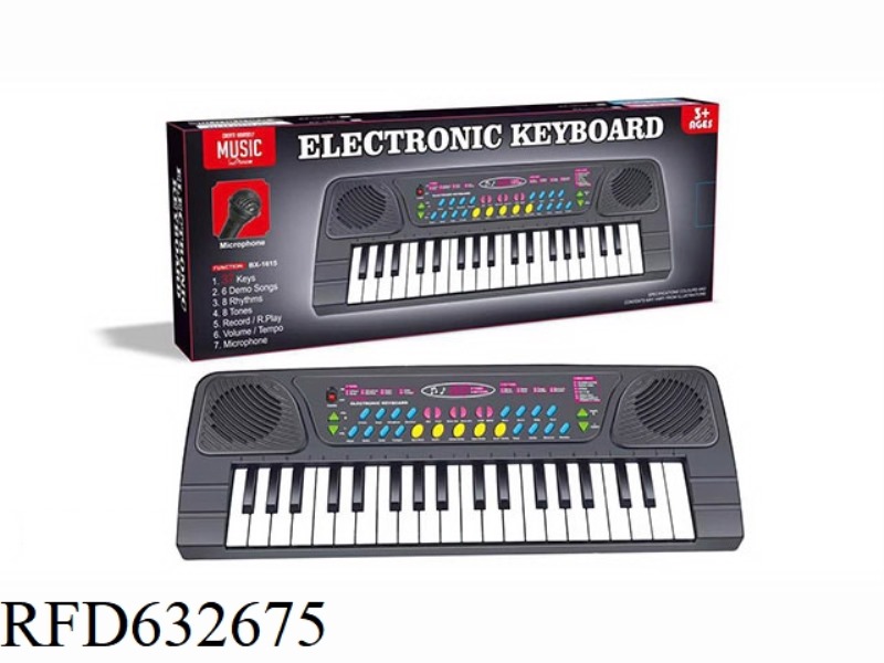 37-KEY BLACK ELECTRONIC ORGAN