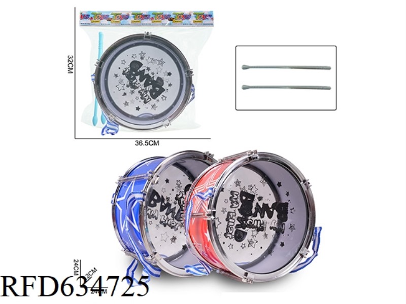 10 INCH ELECTROPLATED TRANSPARENT SURFACE PRINTED STAR DRUM