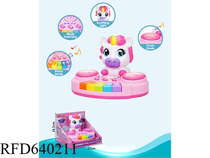 PINK UNICORN DRUM PIANO
