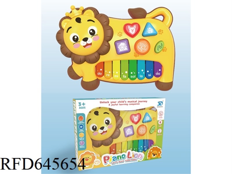 13 KEYS LION MUSIC LIGHT ENGLISH LEARNING PIANO