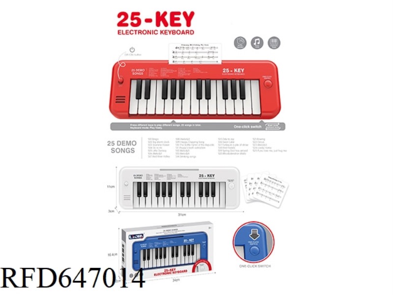 25-KEY SQUARE PIANO