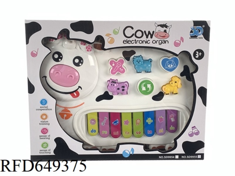 14-KEY COW MUSIC LIGHTING ENGLISH LEARNING PIANO