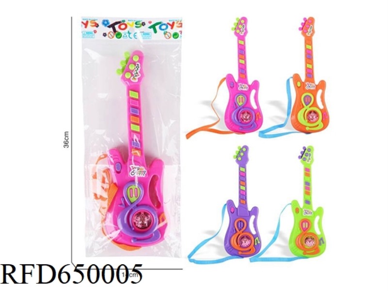 CARTOON VIDEO GAME GUITAR.MUSIC WITH LIGHTS/WITHOUT ELECTRICITY