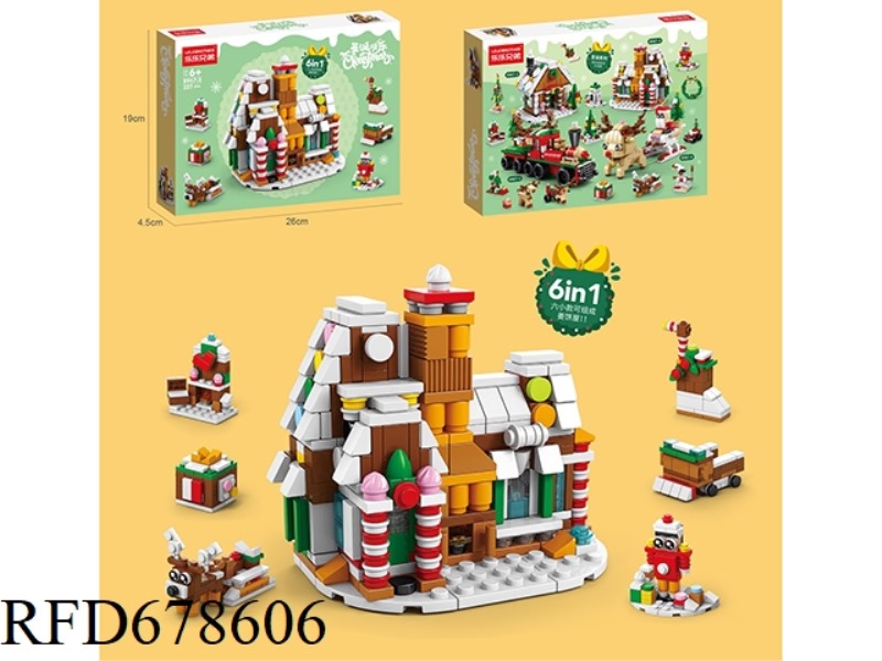 CHRISTMAS GINGERBREAD HOUSE BUILDING BLOCKS 337 PIECES