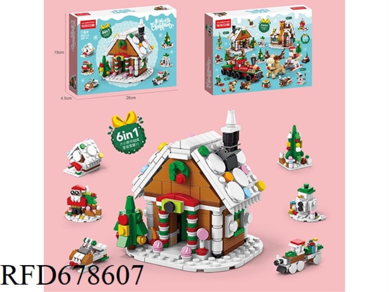 307 PIECES OF CHRISTMAS SNOW HOUSE BUILDING BLOCKS
