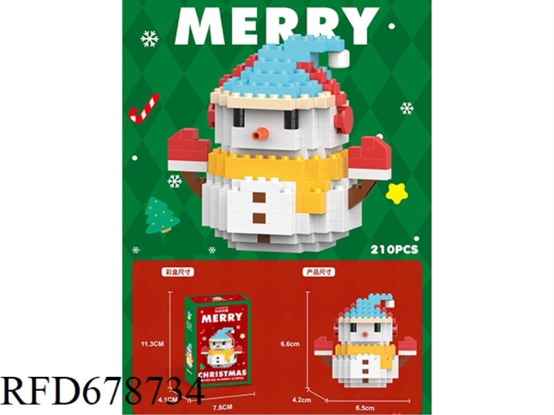 210 PIECES OF BLUE SNOWMEN