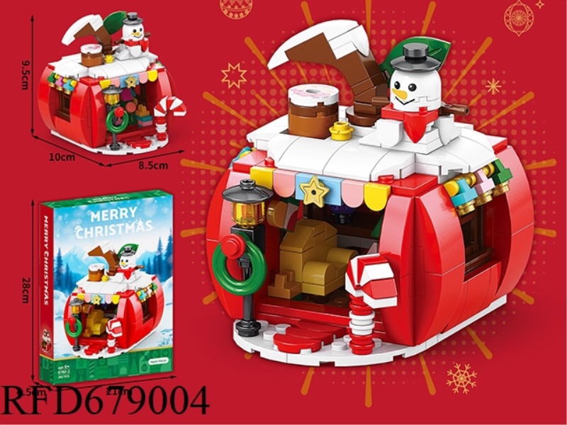 292 PIECES OF CHRISTMAS APPLE HOUSE BUILDING BLOCKS