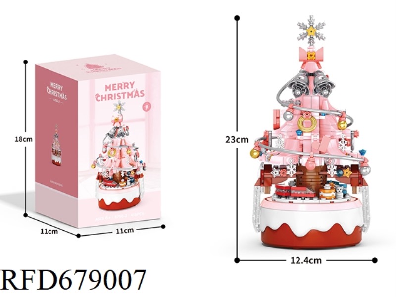 PINK CHRISTMAS TREE MUSIC BOX LIGHT VERSION 418 PIECES