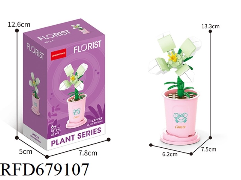 45 PIECES OF CANCER LILY MICRO-PARTICLE BUILDING BLOCKS