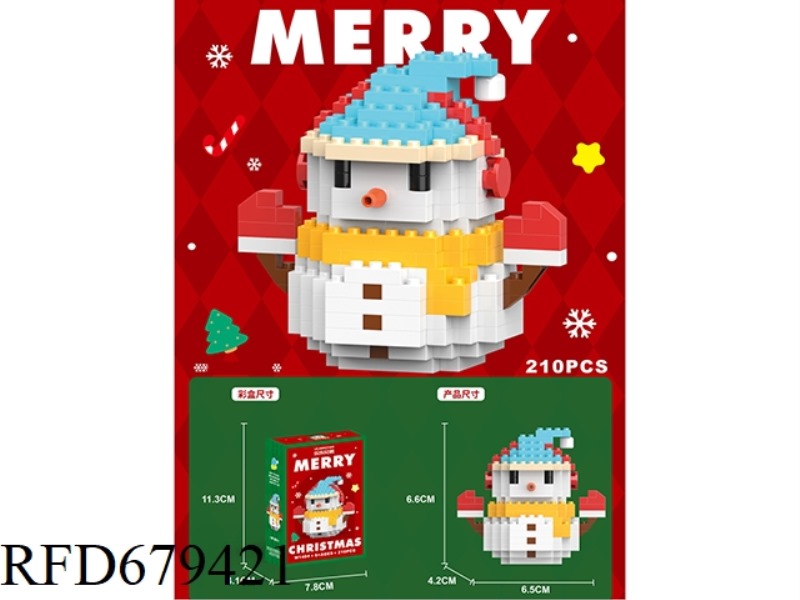 210 PIECES OF BLUE SNOWMEN