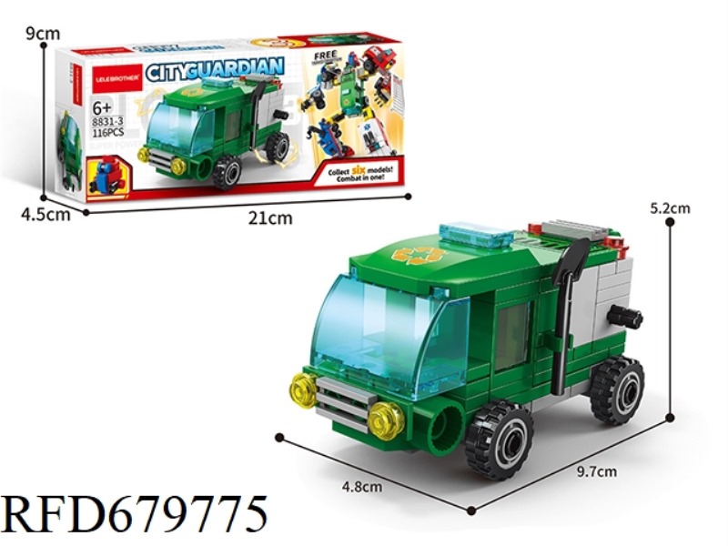 116 PIECES OF SANITATION AND CLEANING VEHICLES
