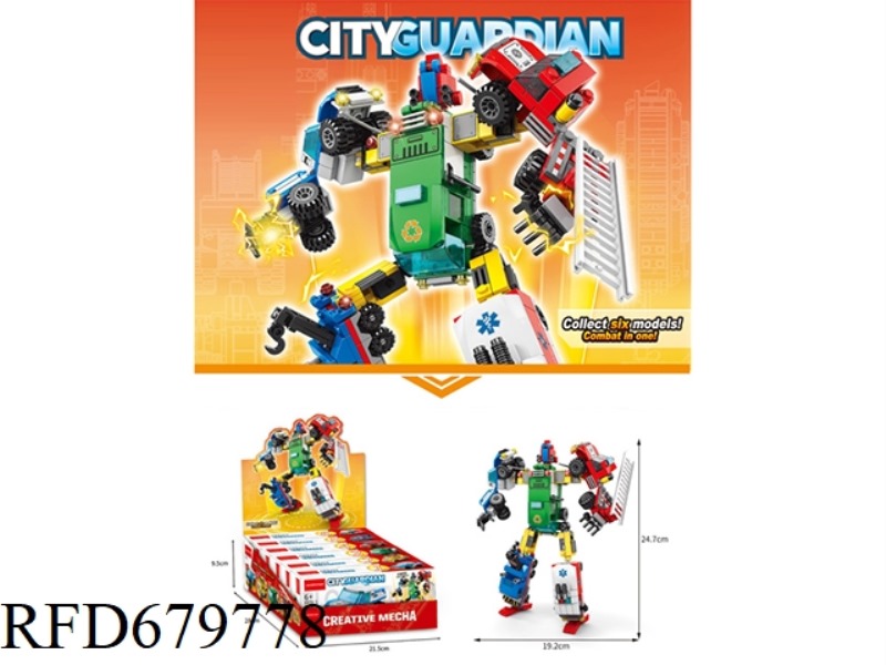 SIX-IN-ONE CITY MECHA 503 PIECES (6 PIECES SET)