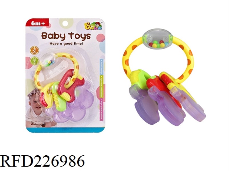BABY RATTLE TEETHERS WITH WATER 1PCS