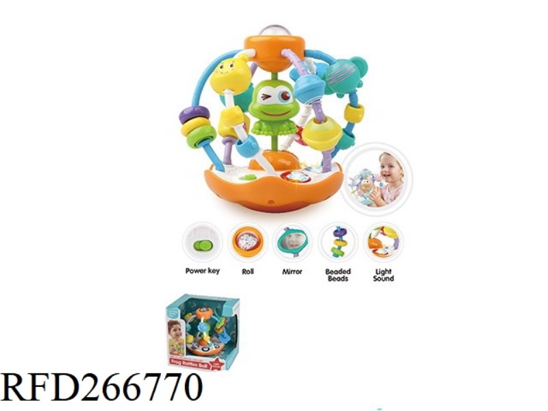 FROG RATTLES BALL WITH LIGHT AND SOUND