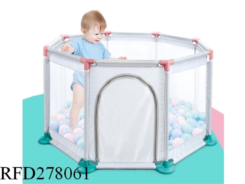 OCTAGONAL BABY SAFETY FENCE (SILVER GREY)