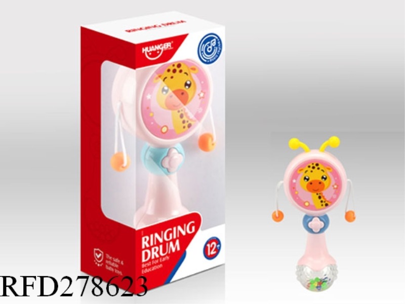 GIRAFFE RATTLE-DRUM RATTLE WITH LIGHT AND MUSIC