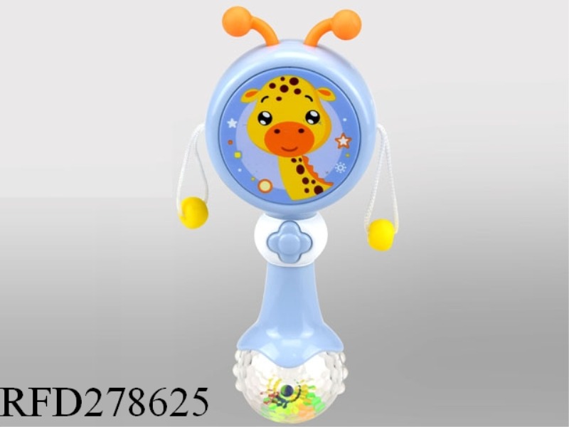 GIRAFFE RATTLE-DRUM RATTLE WITH LIGHT AND MUSIC